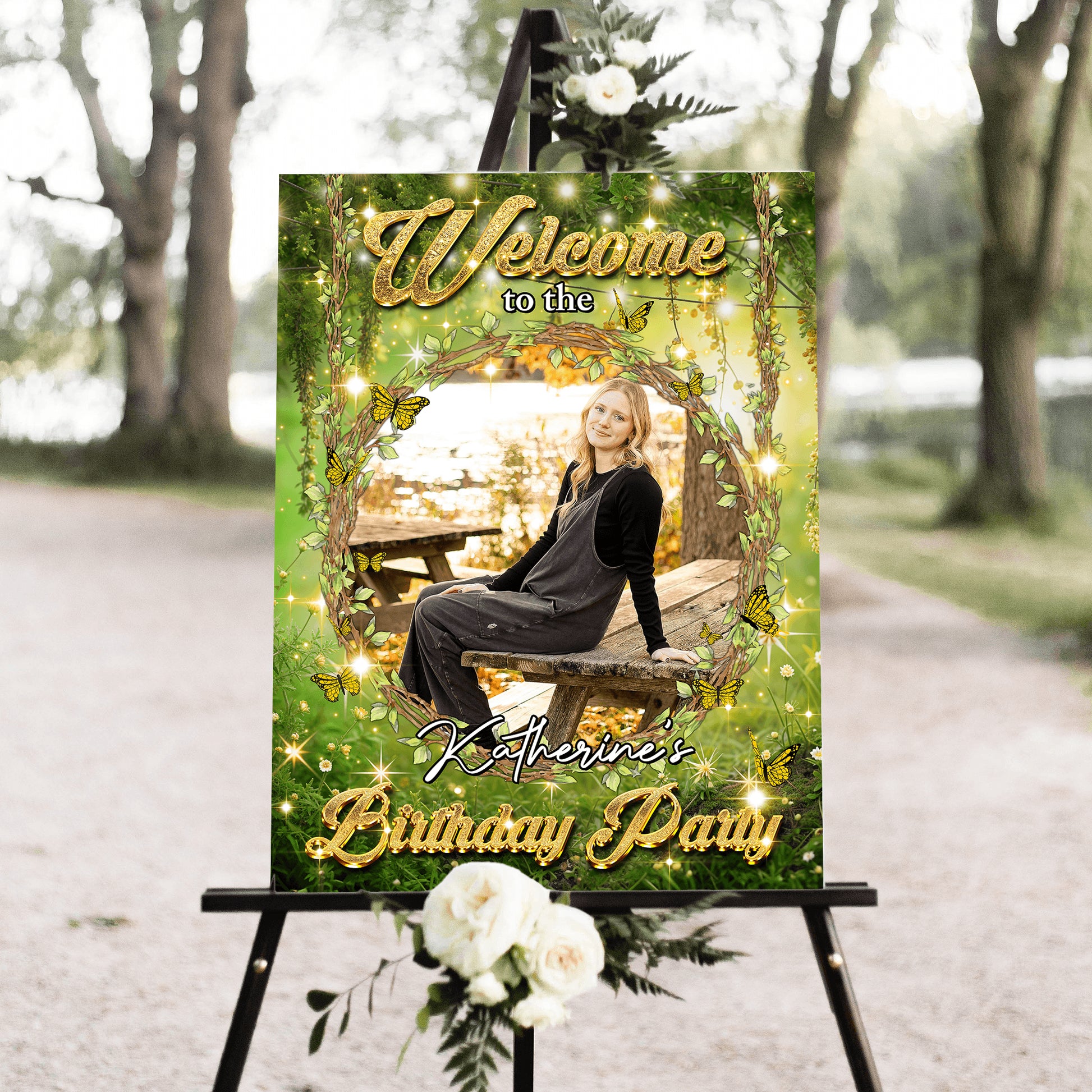 Fairy Birthday Welcome Sign - Modern Wedding Sign - Welcome Sign