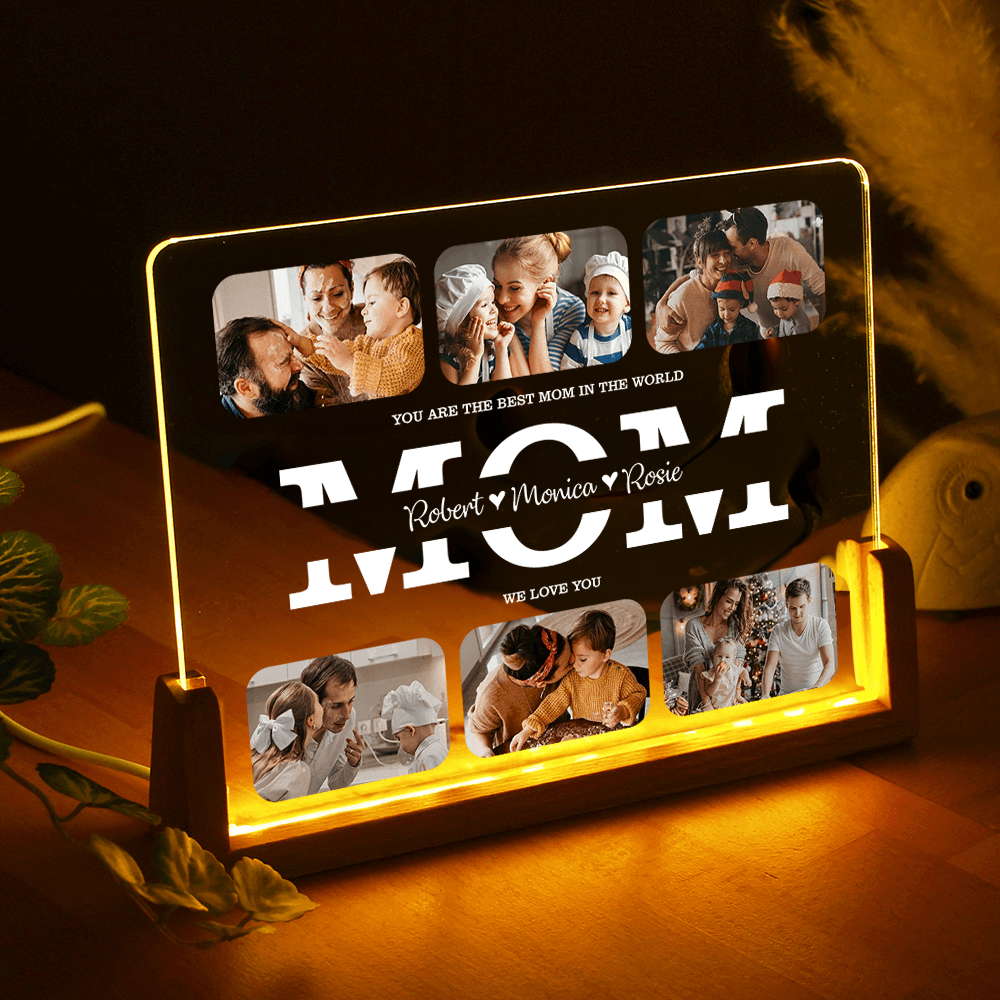 Personalized Photo Night Light, Unique Mother's Day Gift From Kids, Gift for Mom, Mom Gift from Daughter, Mother's Day Gift, Photo Keepsake Gift Mom