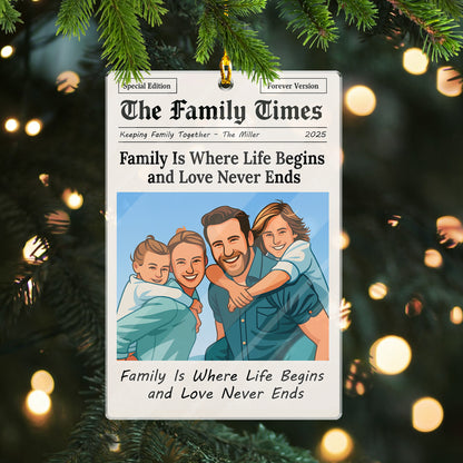 The Family Times - Personalized Custom Acrylic Ornament