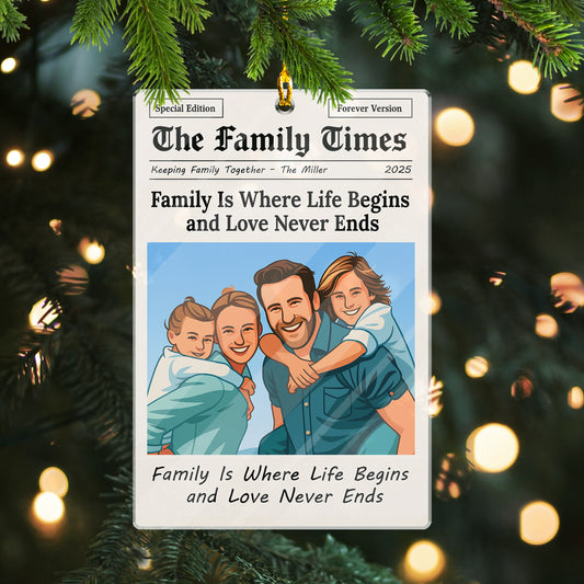 The Family Times - Personalized Custom Acrylic Ornament