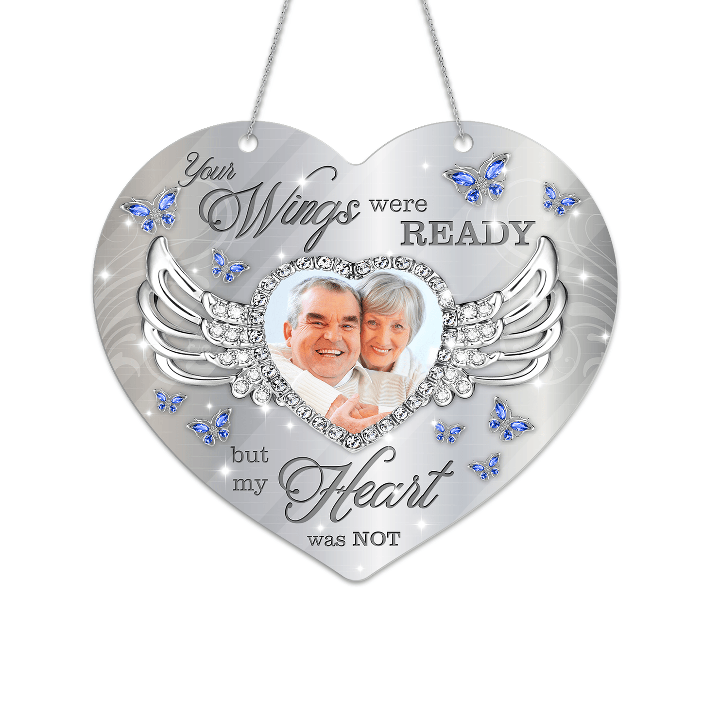 Your Wings Were Ready - Memorial Hanging Acrylic - Personalized