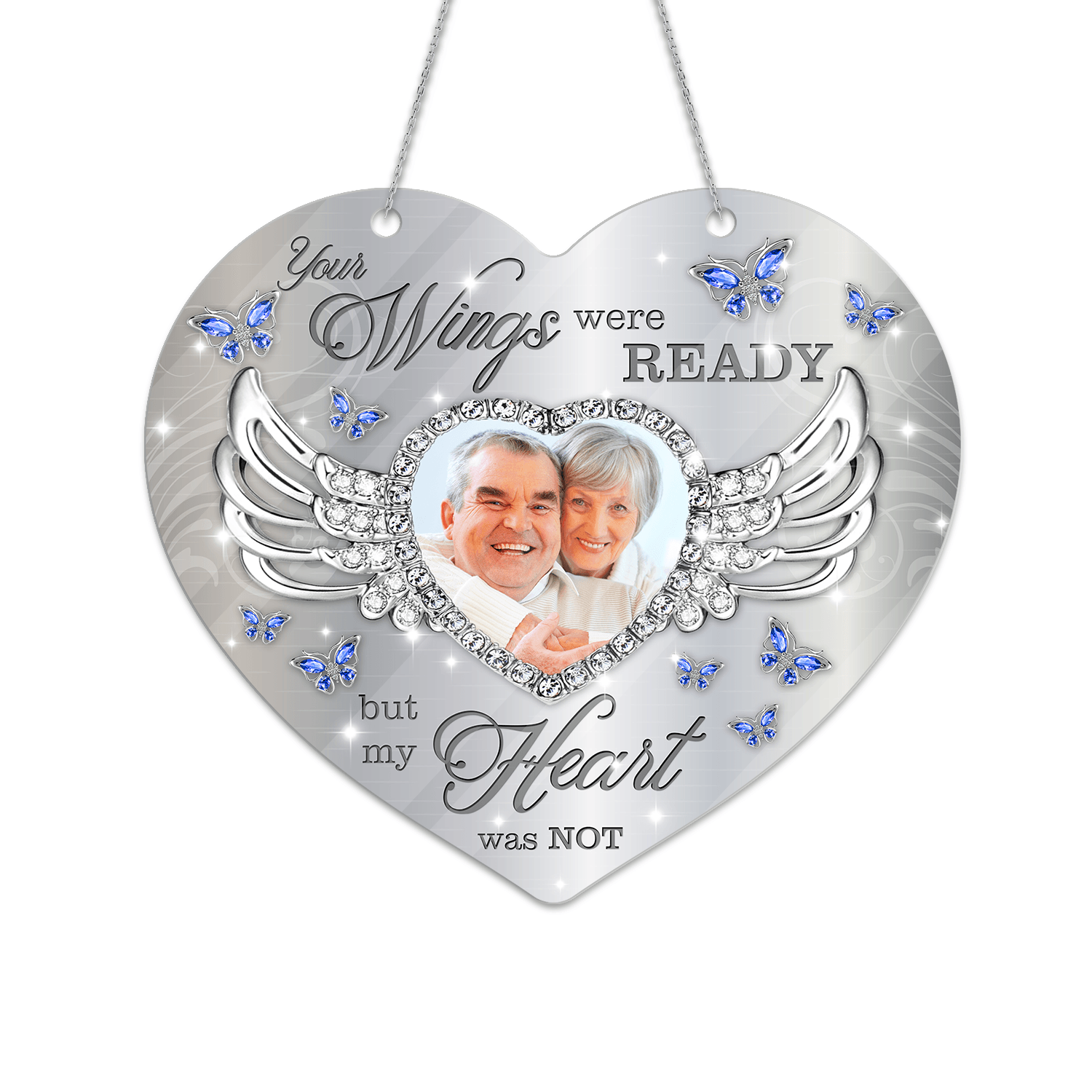 Your Wings Were Ready - Memorial Hanging Acrylic - Personalized
