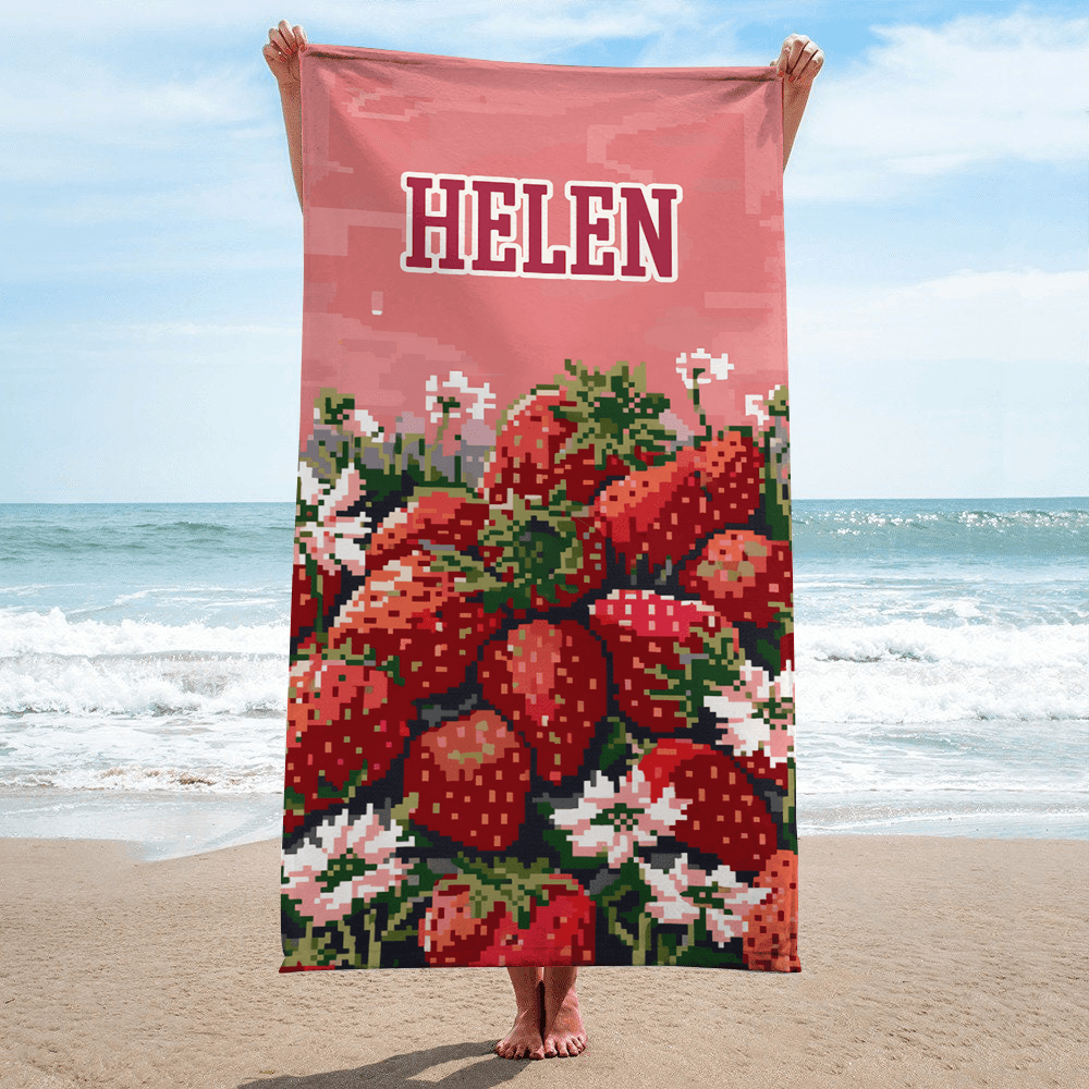 Personalized Beach Towel - Custom Name Pool Summer Towel