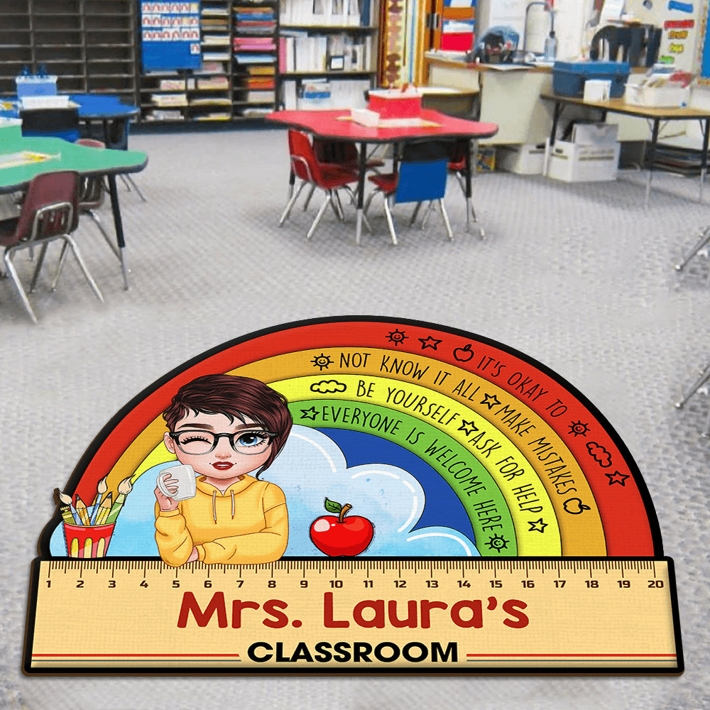 Custom Shape Teacher Doormat - Personalized Classroom Decor