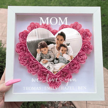 Personalized Shadow Box With Photos - Mom Gift ILY