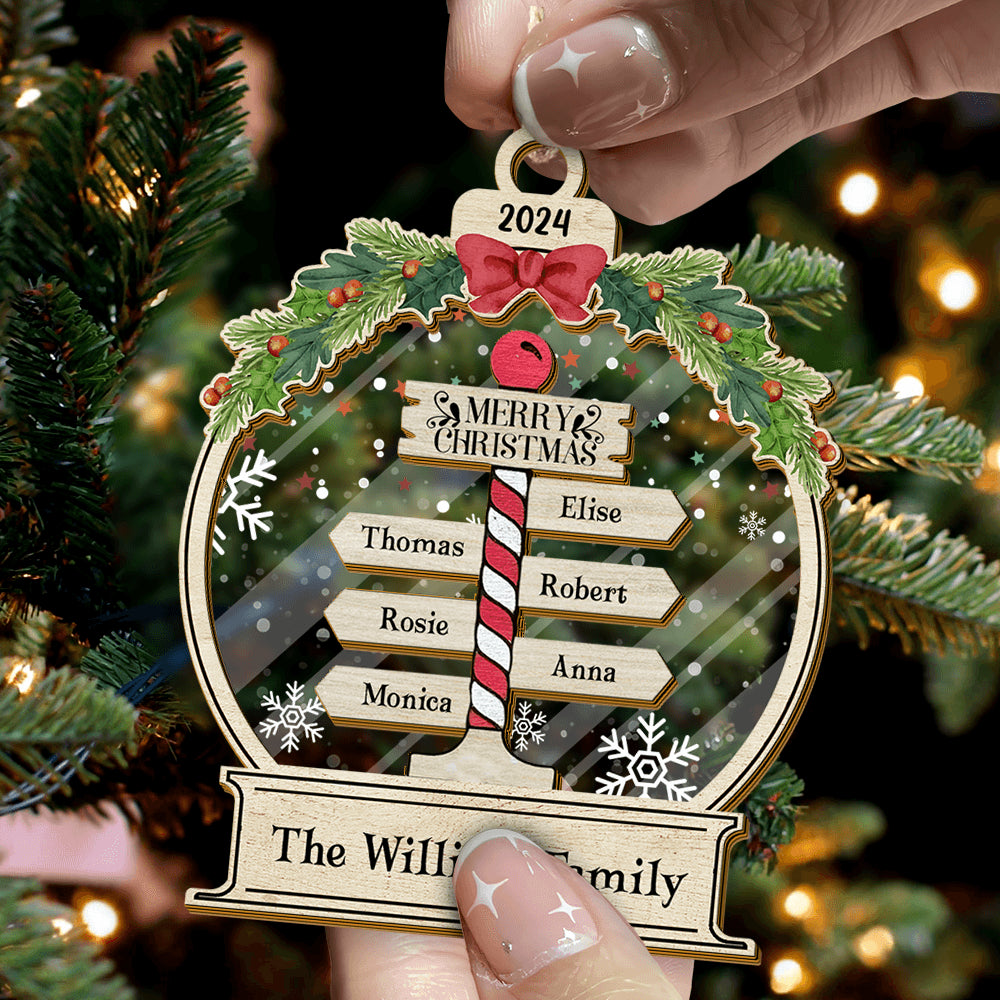 Personalized Family Christmas Ornaments - Custom Family Name Tree