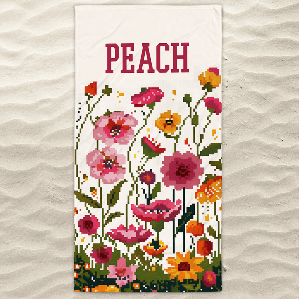 Personalized Beach Towel - Custom Name Pool Summer Towel