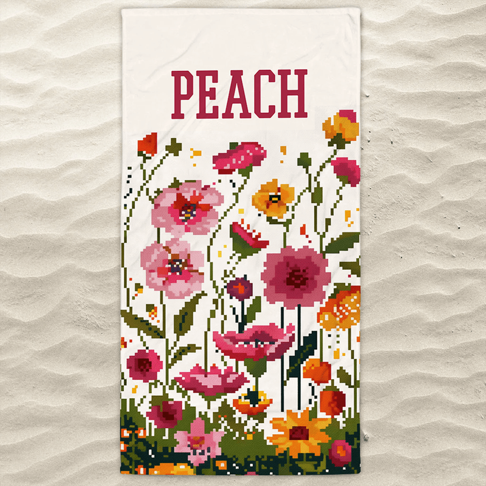 Personalized Beach Towel - Custom Name Pool Summer Towel