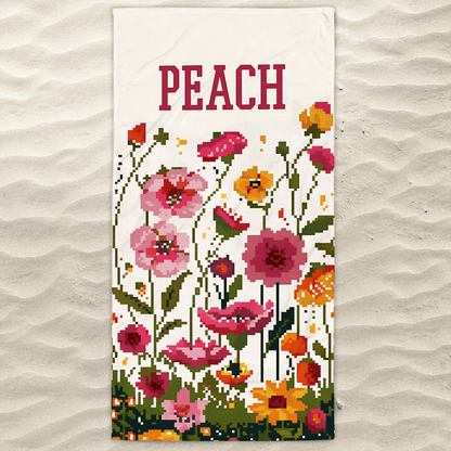 Personalized Beach Towel - Custom Name Pool Summer Towel