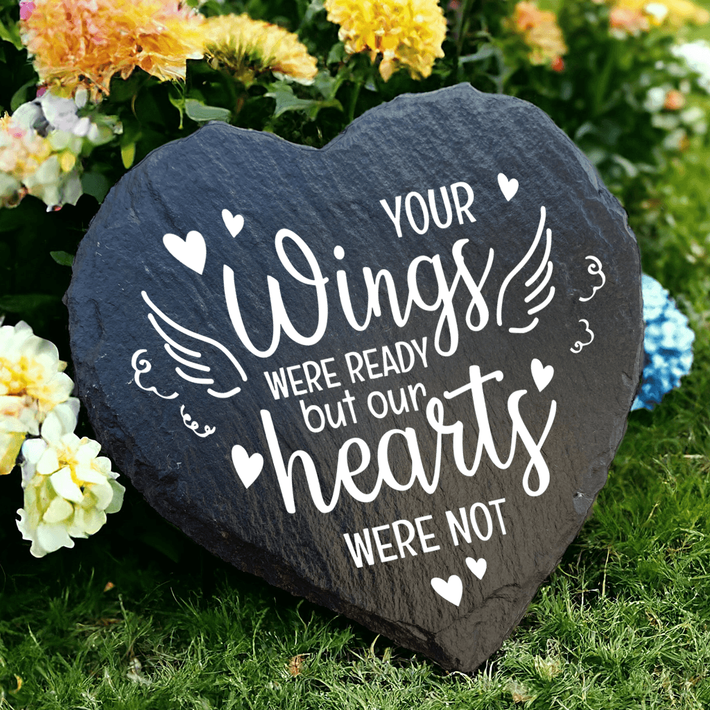 Your Wings Were Ready - Personalized Memorial Garden Stone