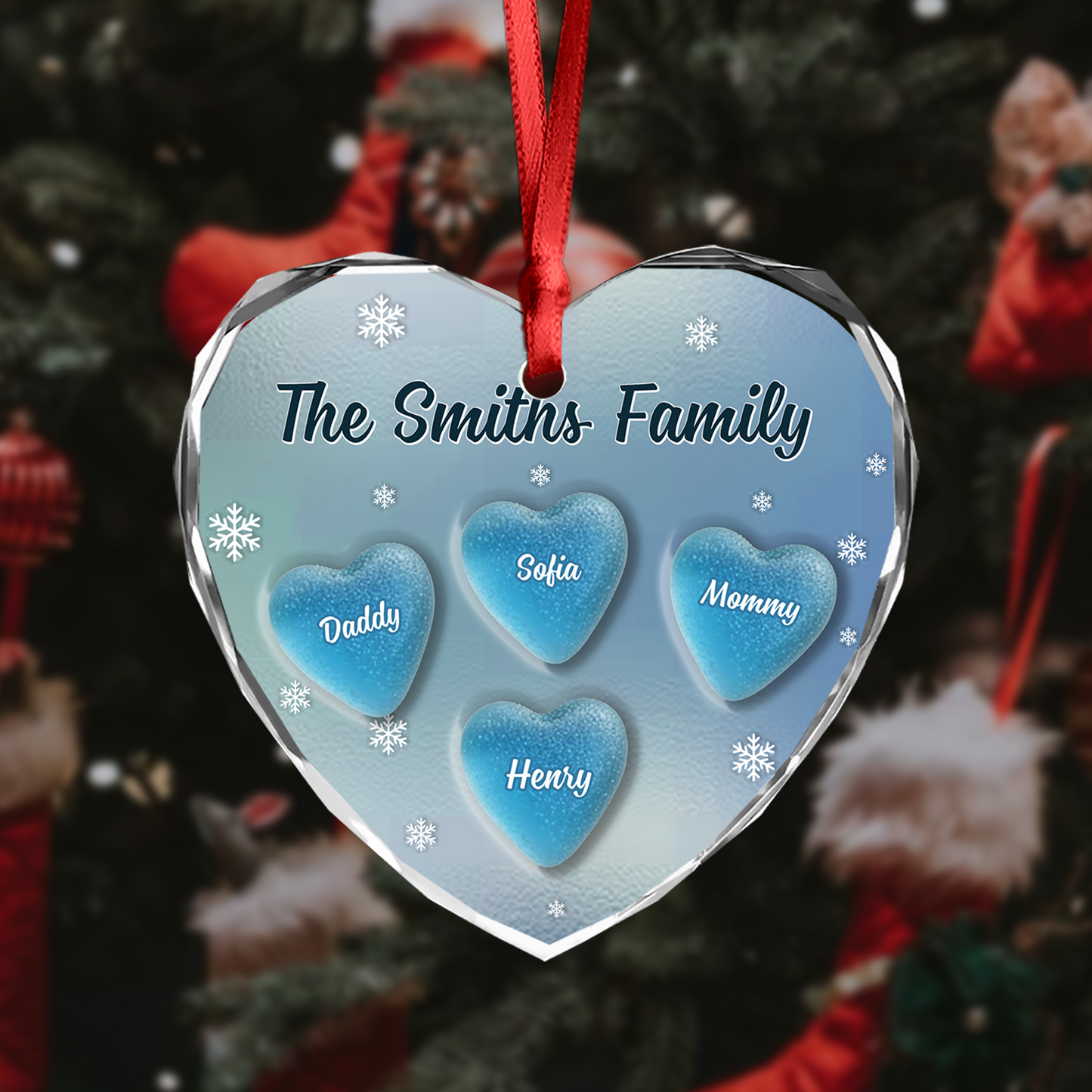 Personalisiertes Weihnachtsornament „Unser erstes Weihnachten als Mr. &amp; Mrs.“ aus Kristallglas – Weihnachtsornament für Paare 