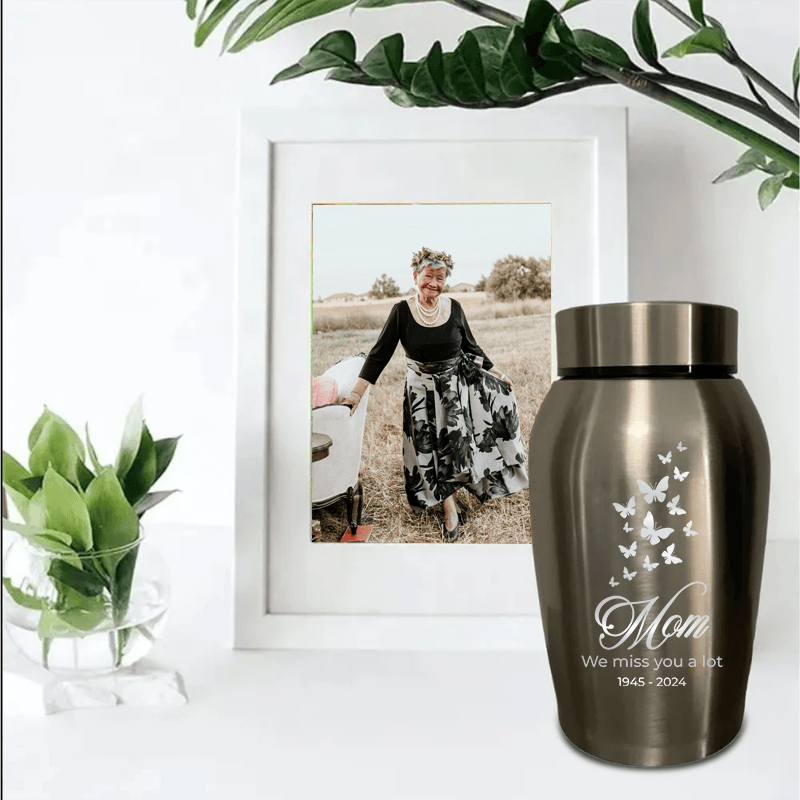 In Loving Memories - Keepsake Urn for Ashes - Stainless Steel