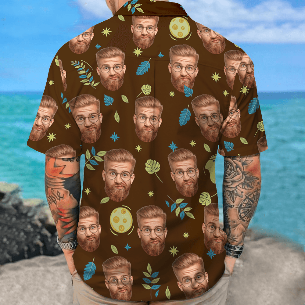 Personalized Planet Hawaiian Shirt - Custom Photo and Name Shirt