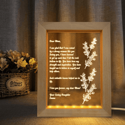 Personalized Hand-Written Letter Night Light - Mother's Day Gift