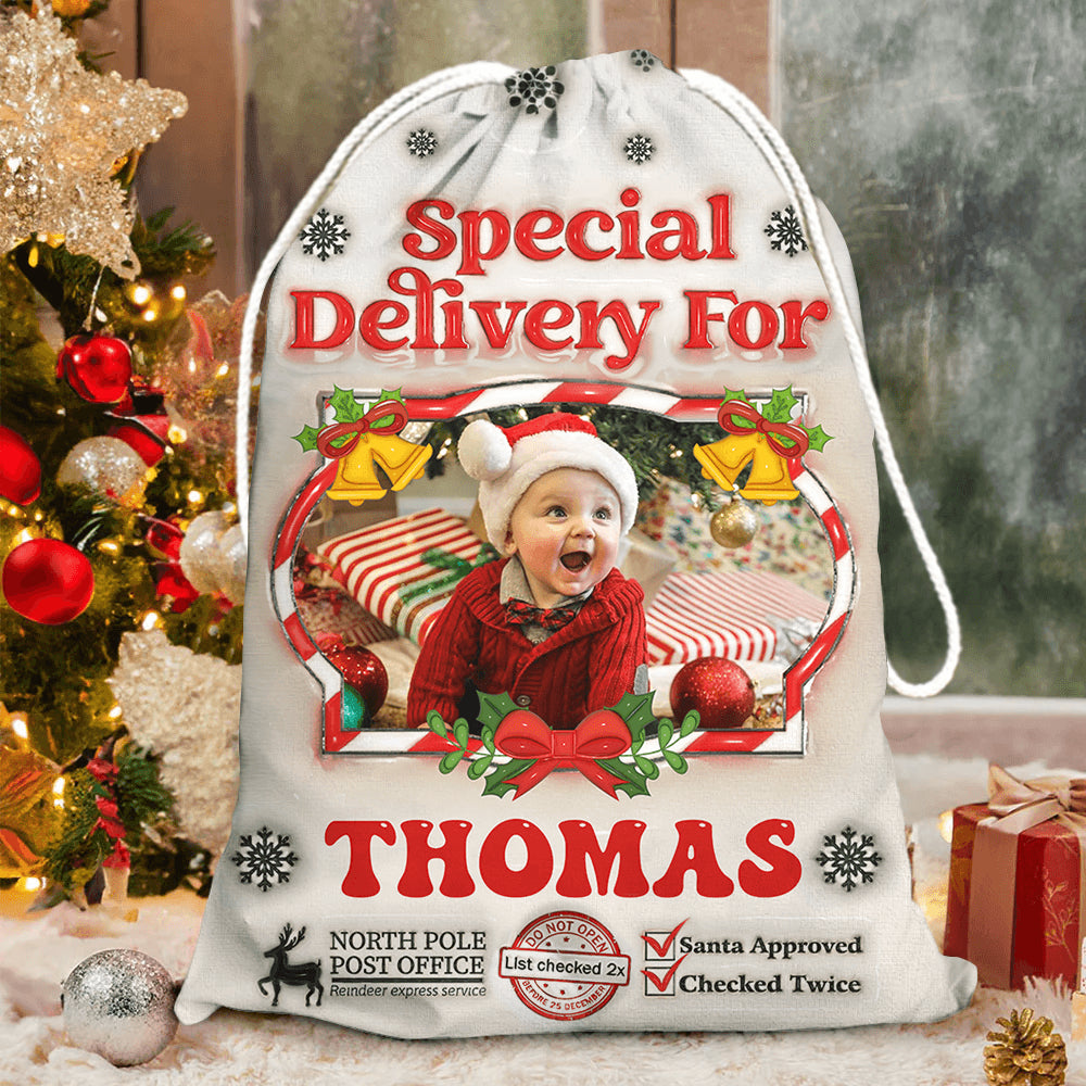 Personalized Special Delivery Christmas Bags - Custom Gift Bag