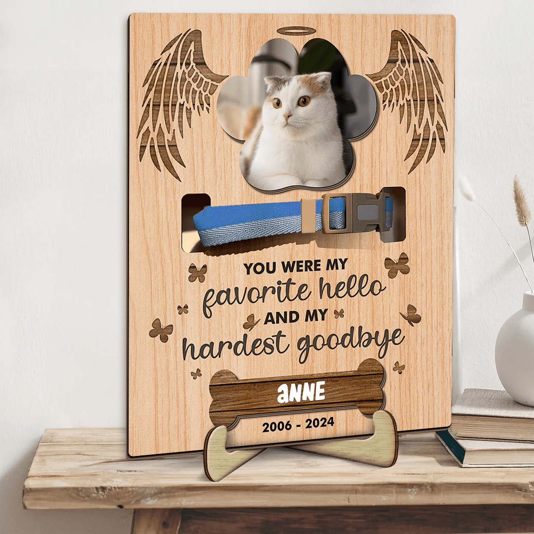Memorial Pet Collar Sign - Dog Memorial Frame With Collar Holder