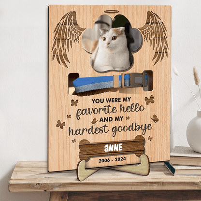 Memorial Pet Collar Sign - Dog Memorial Frame With Collar Holder