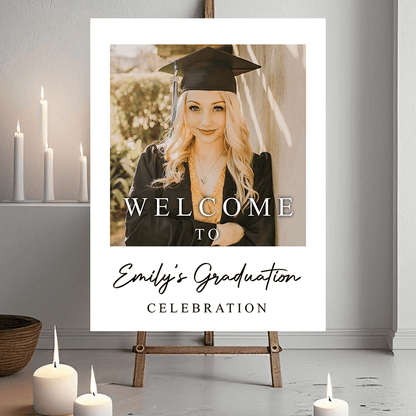 Custom Class Of 2025 - Graduation Party Welcome Sign - Custom Photo Grad Party Sign - Personalized Graduation Decoration - Graduation Poster