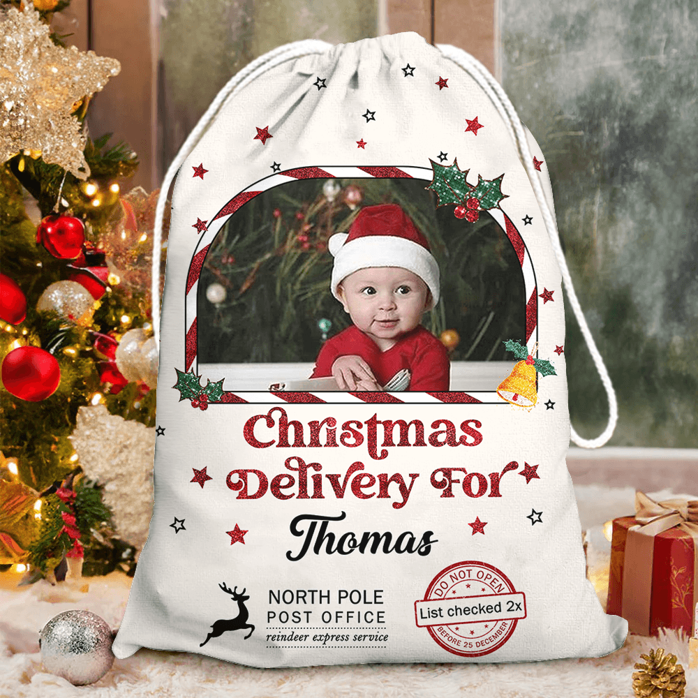 Glitter Special Delivery Santa Sack - Christmas Gift Bag