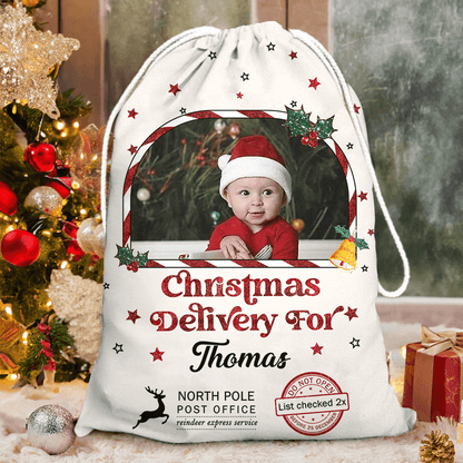 Glitter Special Delivery Santa Sack - Christmas Gift Bag