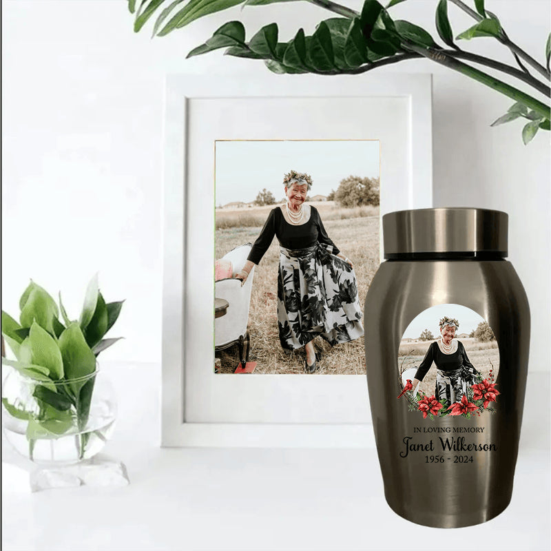 In Loving Memories - Keepsake Urn for Ashes - Stainless Steel Urns