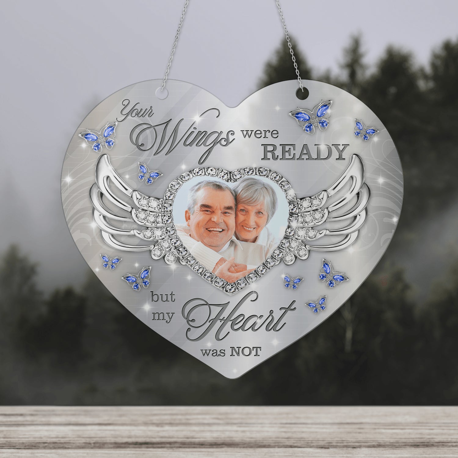 Your Wings Were Ready - Memorial Hanging Acrylic - Personalized