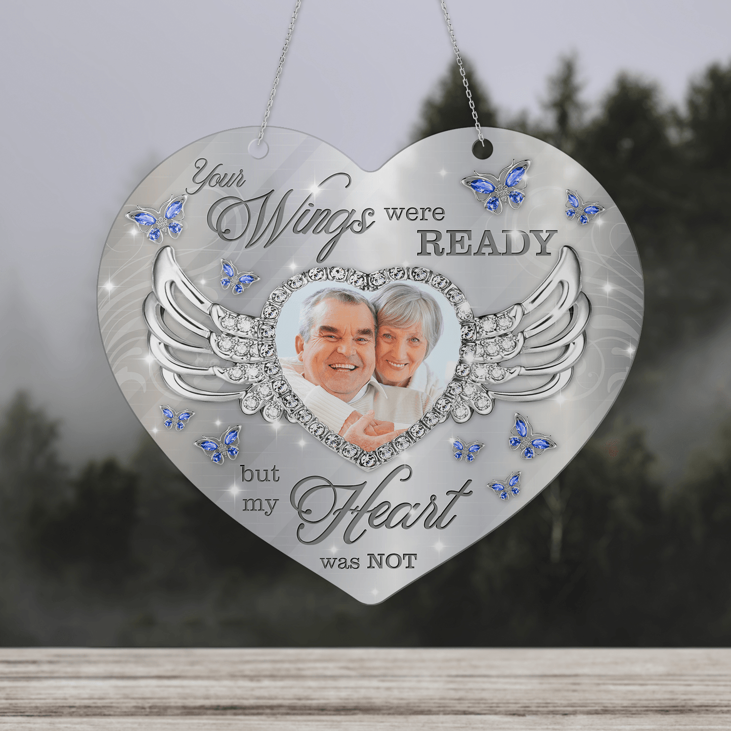 Your Wings Were Ready - Memorial Hanging Acrylic - Personalized