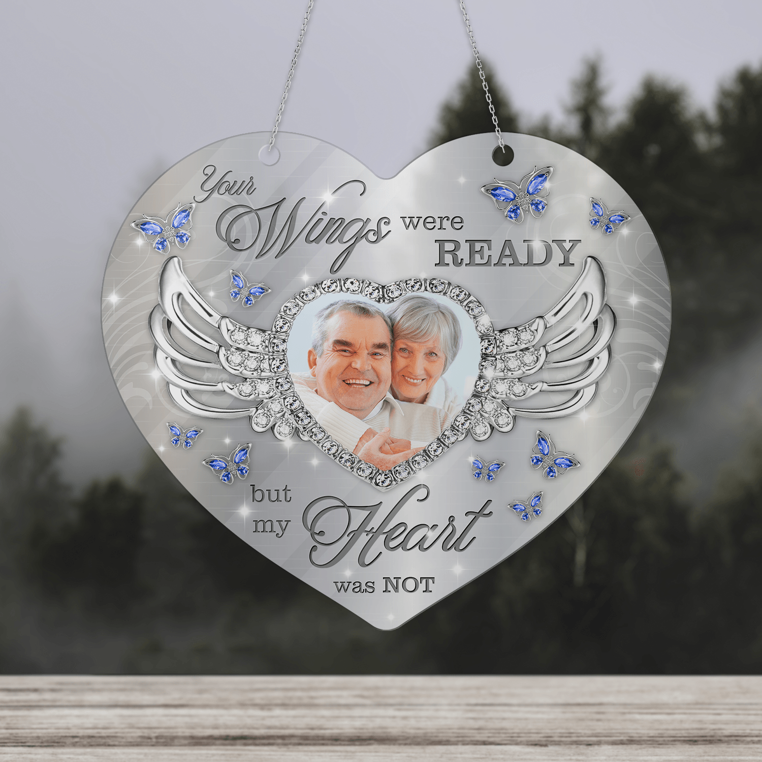 Your Wings Were Ready - Memorial Hanging Acrylic - Personalized