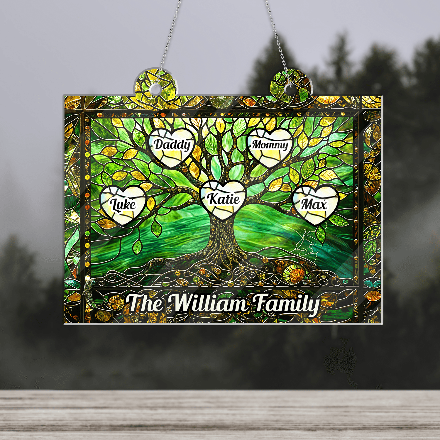 Life Tree Hanging Acrylic - Personalized Window Hanging Gift