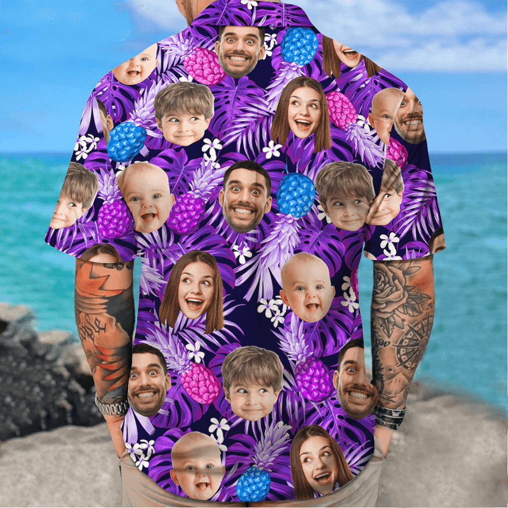 Neon Style Hawaiian Shirt - Personalized Father's Day Gift