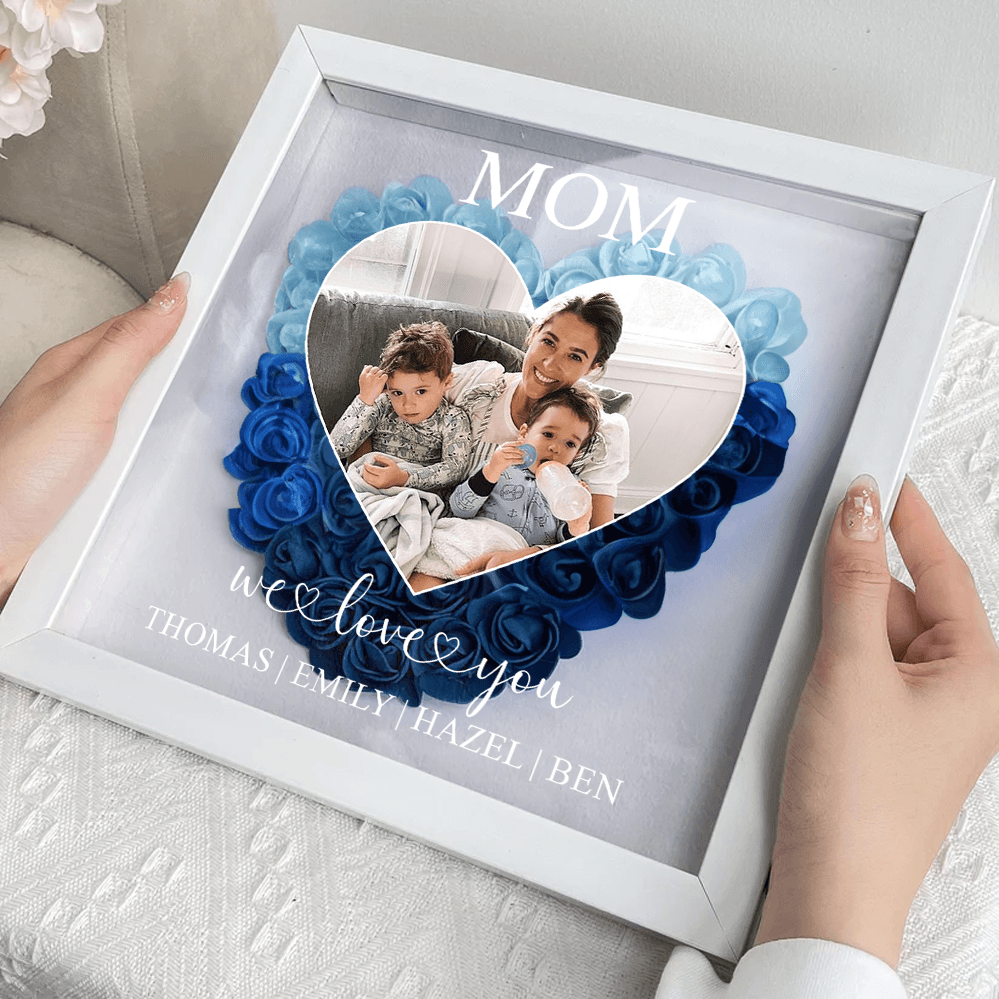 Personalized Shadow Box With Photos - Mom Gift ILY