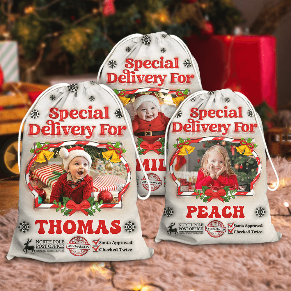 Personalized Special Delivery Christmas Bags - Custom Gift Bag