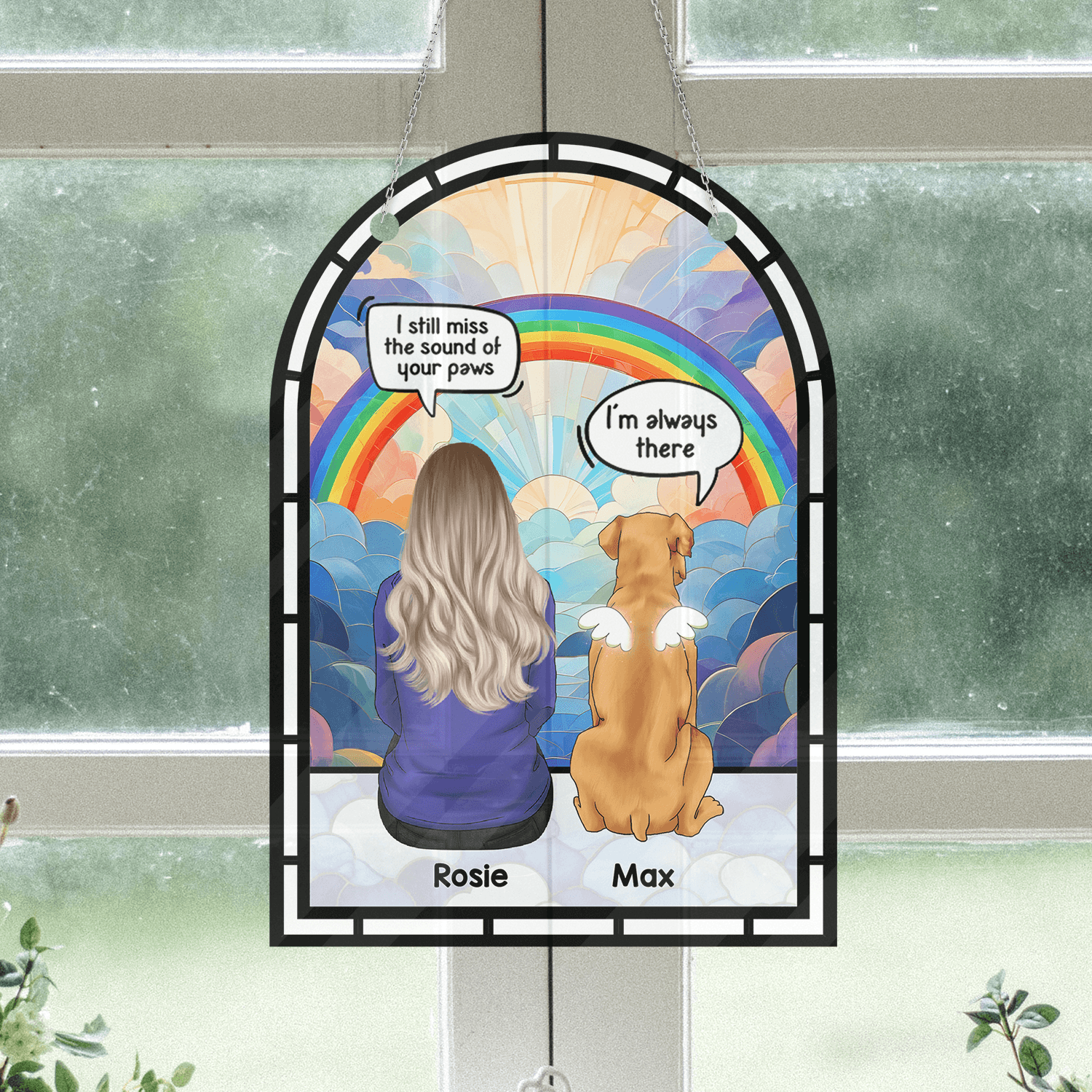 I Miss You Hanging Door - Personalized Memorial Acrylic Sign
