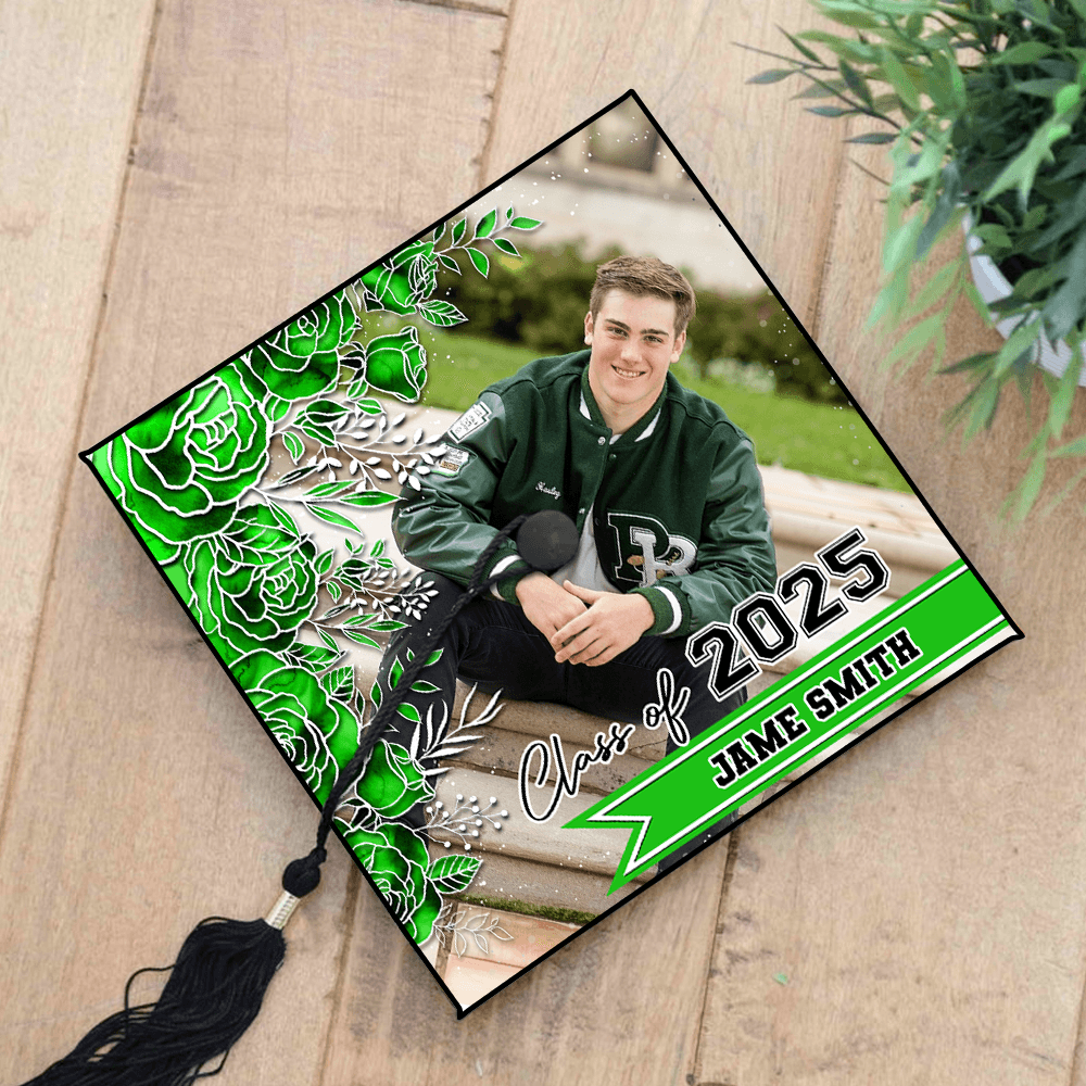 Flower Grad Cap Topper 2025 - Graduation Decoration For Grad Cap