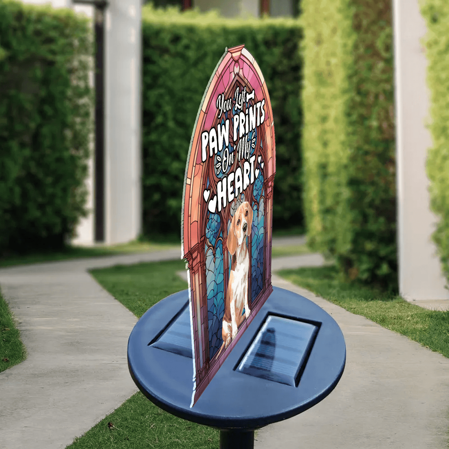 Loss of Pet - You Left Paw Prints On My Heart - Custom Solar Light