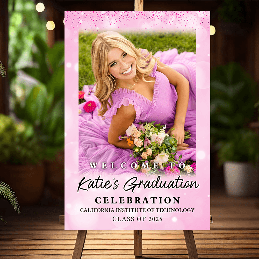 Shine Class Of 2025 Custom Photo - Graduation Party Welcome Sign -  Graduation Poster
