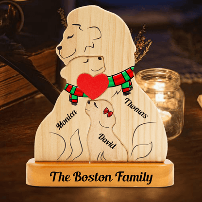 Personalized Lion Family Puzzle - Christmas Family Keepsake