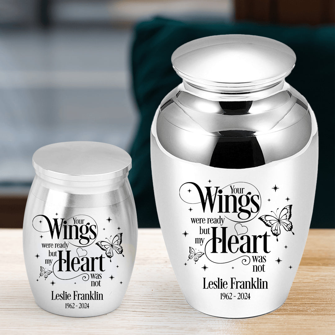 Mini Keepsake Urn - Buffterfly Wings Ready, Heart Not - Ashes Urn