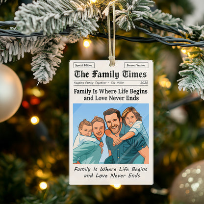 The Family Times - Personalized Custom Acrylic Ornament