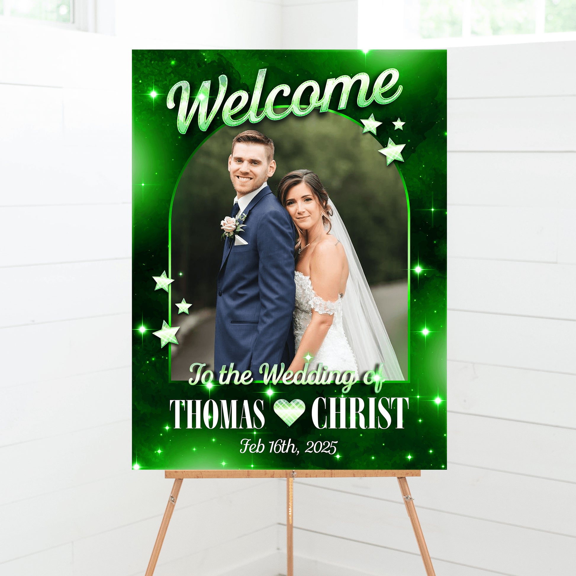 Glitter Wedding Welcome Sign - Welcome Wedding Sign