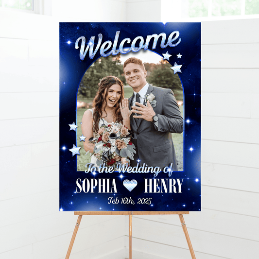 Glitter Wedding Welcome Sign - Welcome Wedding Sign