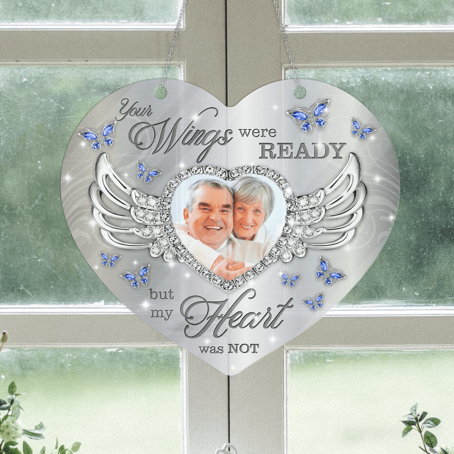 Your Wings Were Ready - Memorial Hanging Acrylic - Personalized