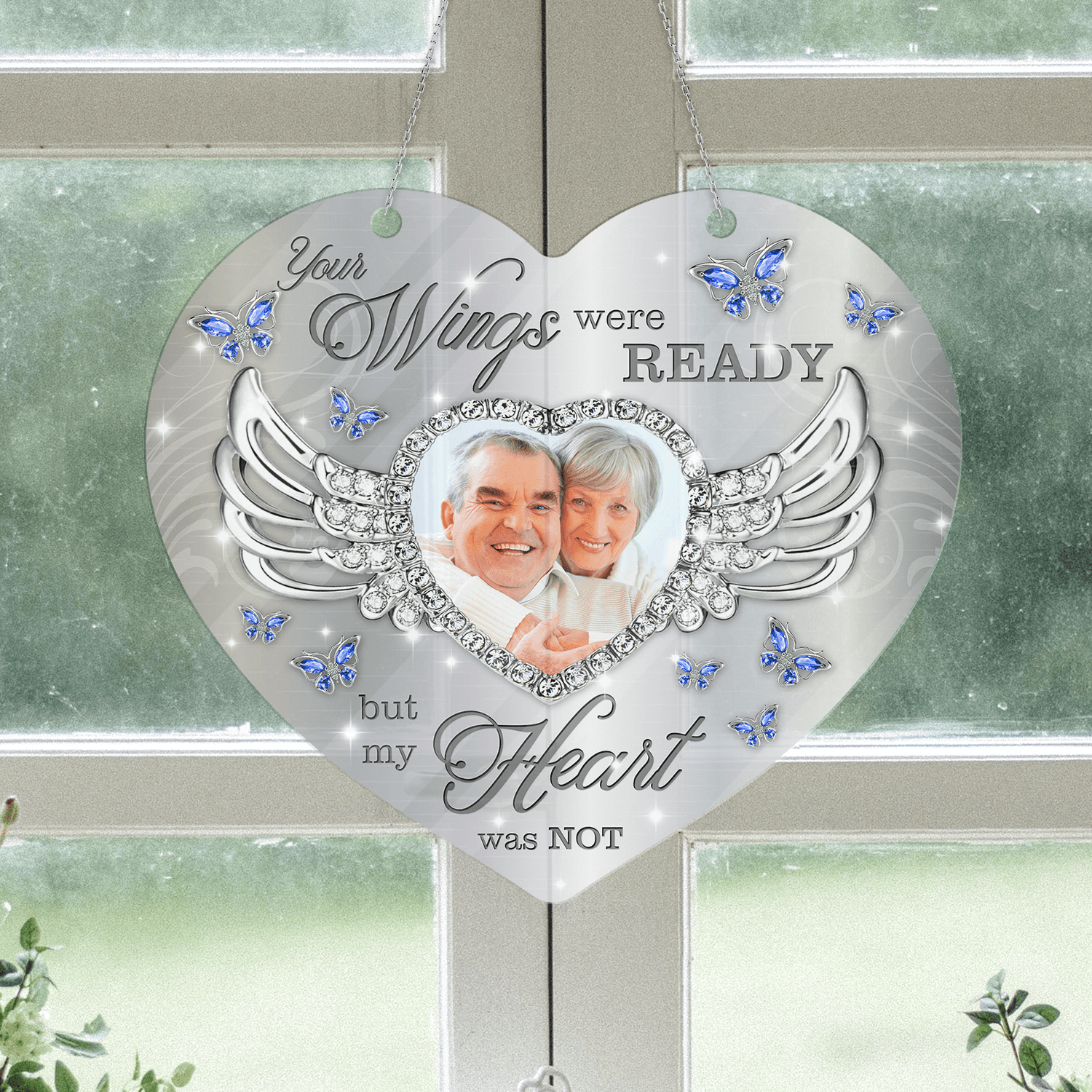 Your Wings Were Ready - Memorial Hanging Acrylic - Personalized
