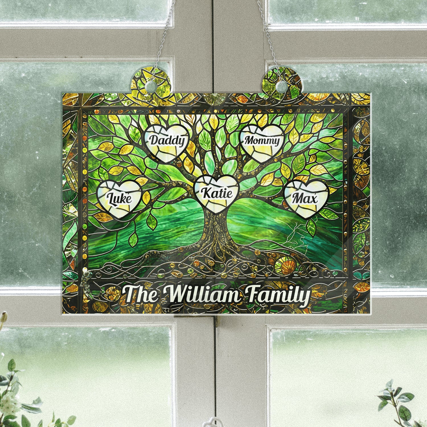 Life Tree Hanging Acrylic - Personalized Window Hanging Gift
