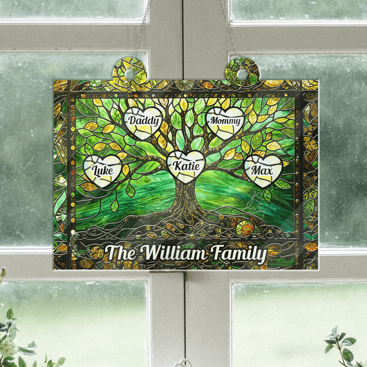 Life Tree Hanging Acrylic - Personalized Window Hanging Gift