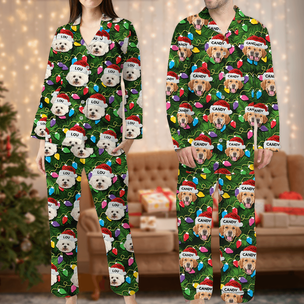 Custom Face Christmas Pajama Set - Personalized Family Photo