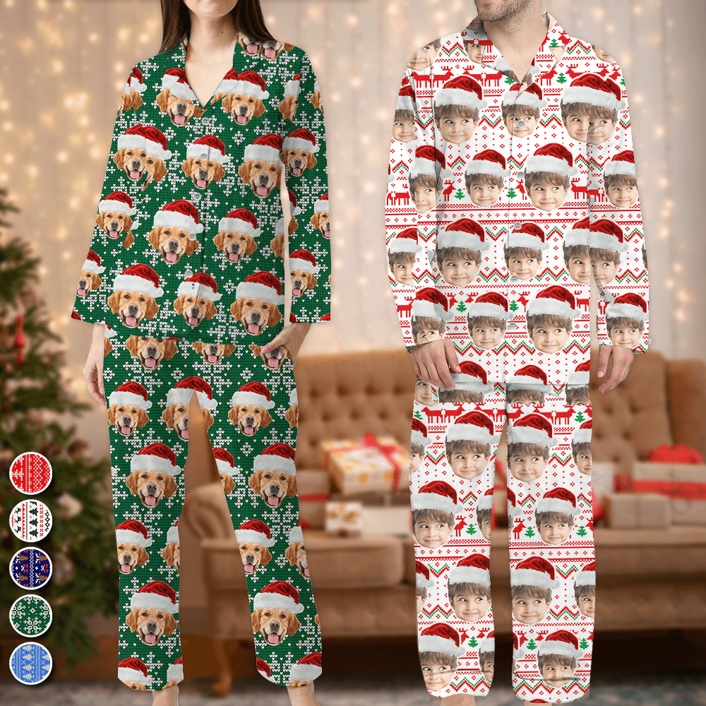 Custom Christmas Cat Pajamas - Personalized Family Pajama Set