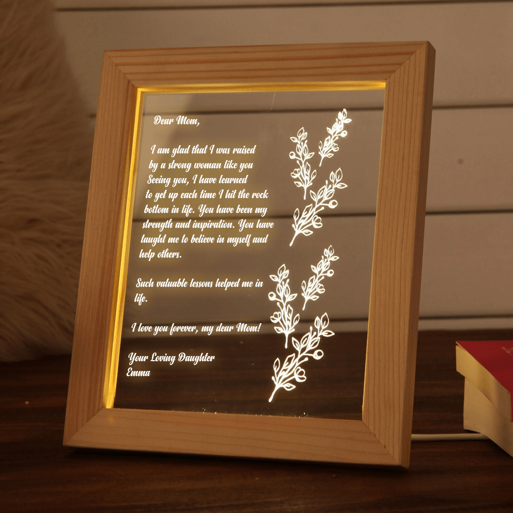 Personalized Hand-Written Letter Night Light - Mother's Day Gift
