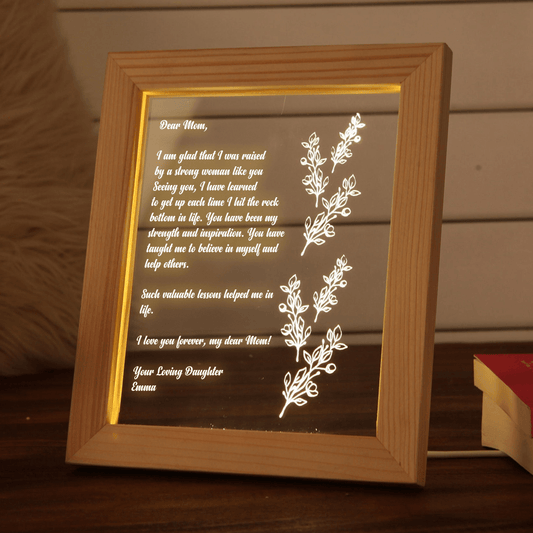 Personalized Hand-Written Letter Night Light - Mother's Day Gift