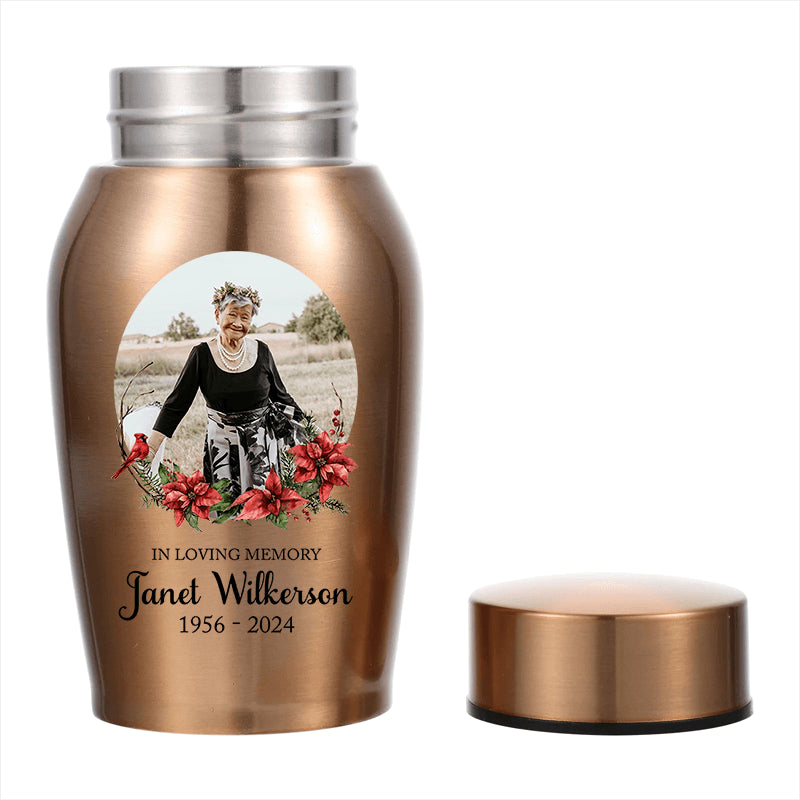 In Loving Memories - Keepsake Urn for Ashes - Stainless Steel Urns